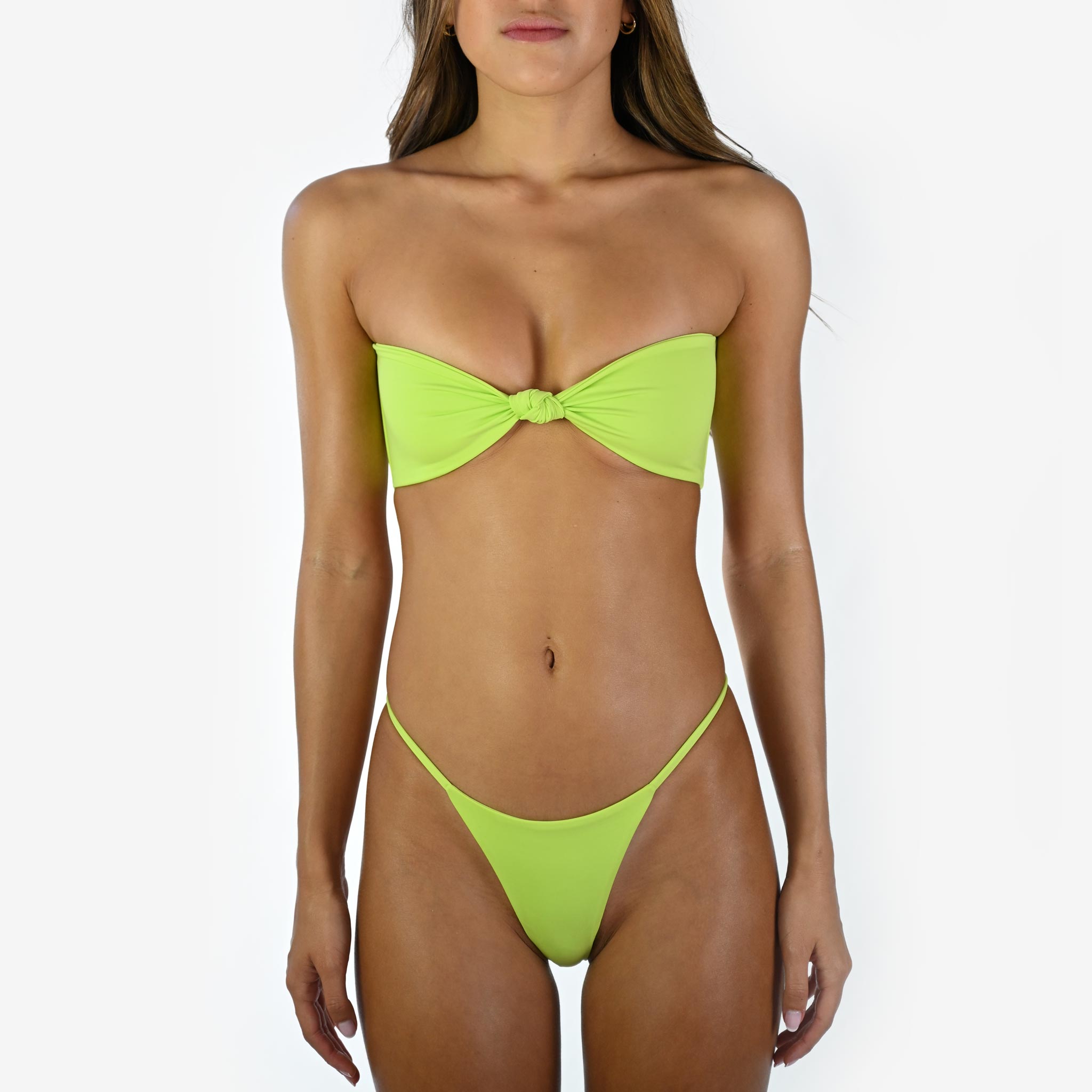 Knot Bandeau Top - Lime